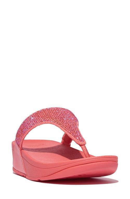 FitFlop Womens Lulu Embellished Wedge Thong Sandals Product Image