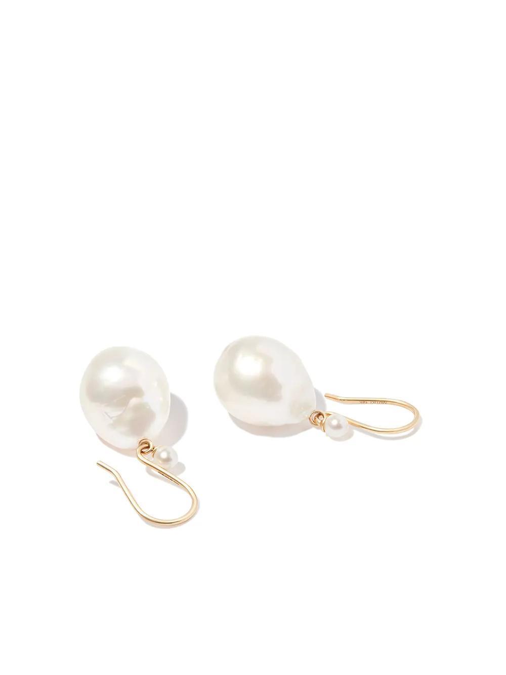 MIZUKI 14kt Yellow Gold Sea Of Beauty Pearl Drop Earrings Product Image