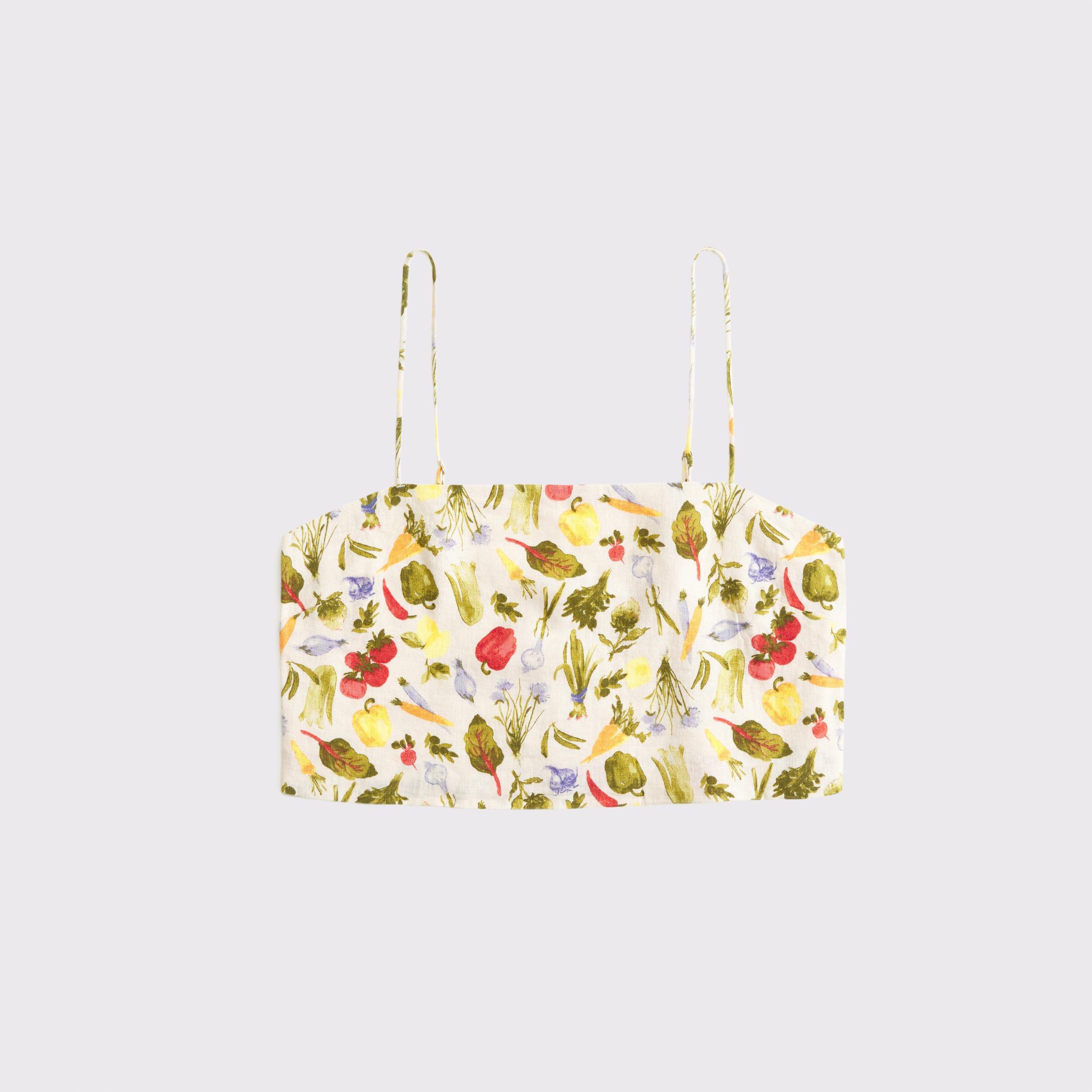 Cropped Linen-Blend Cami Product Image