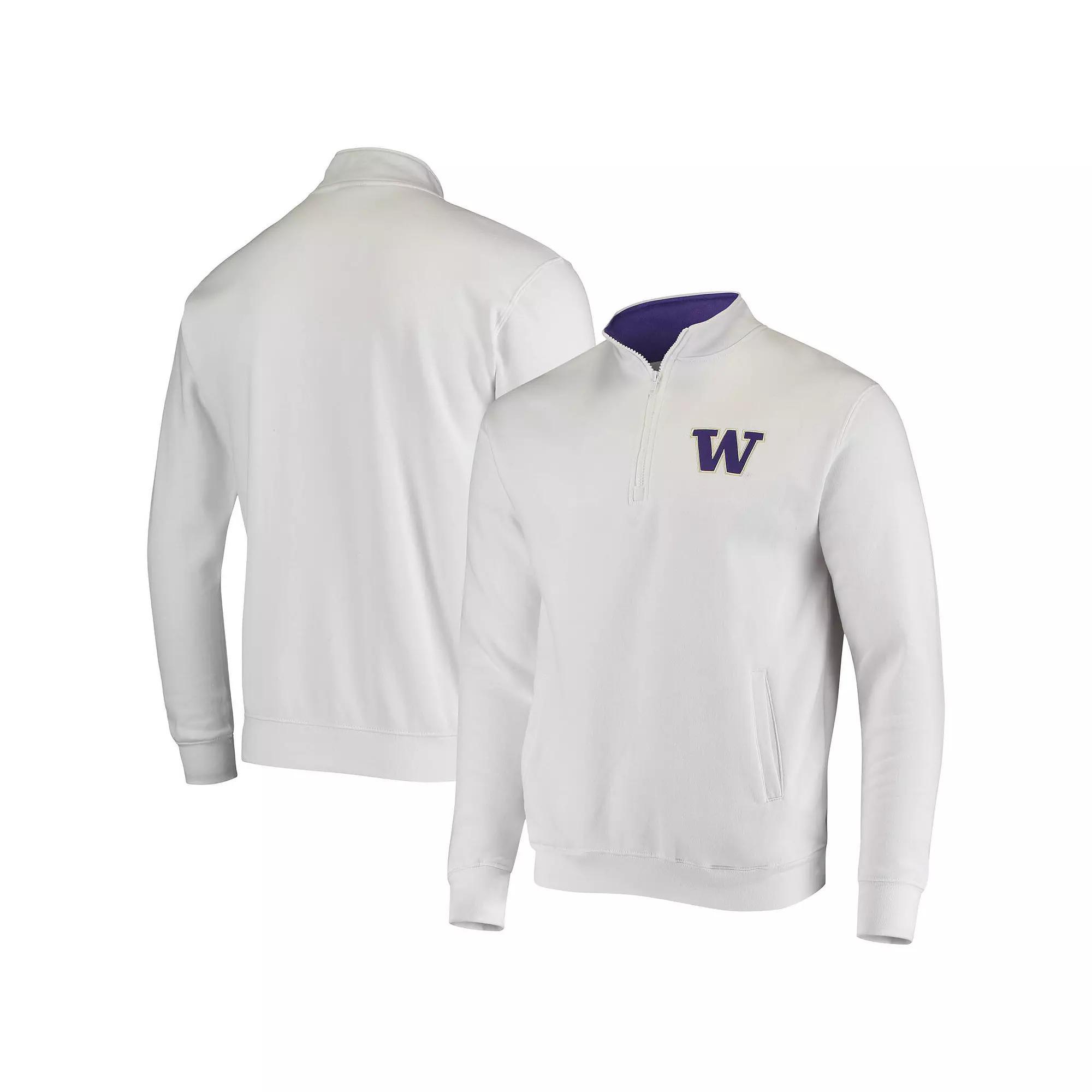 Men's Colosseum White Washington Huskies Tortugas Logo Quarter-Zip Jacket, Size: XL Product Image