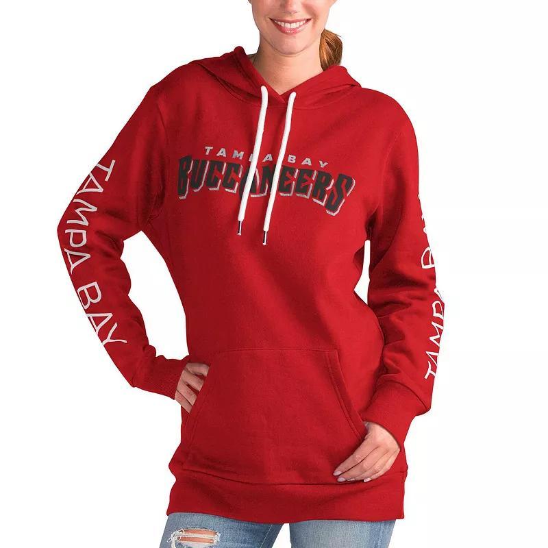 Women's G-III 4Her by Carl Banks Red Tampa Bay Buccaneers Extra Inning Pullover Hoodie,  Product Image