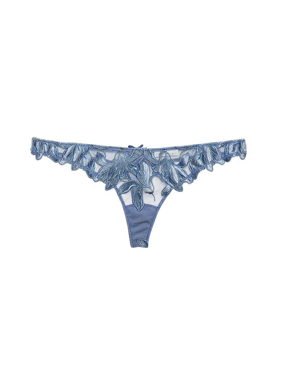 Womens Lily Floral Lace Thong Product Image