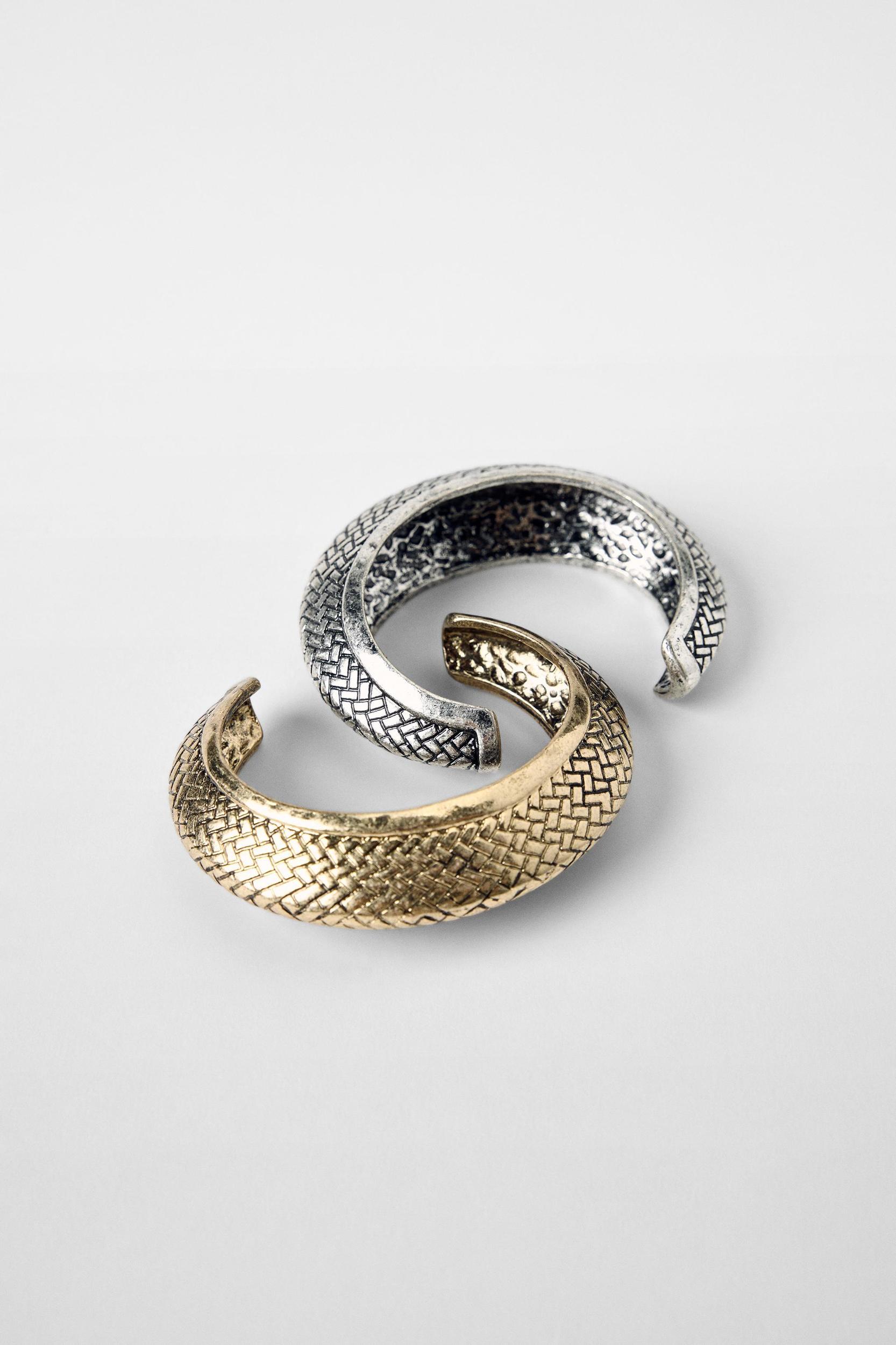 2-PACK OF TEXTURED CUFF BRACELETS KATE MOSS X ZARA Product Image