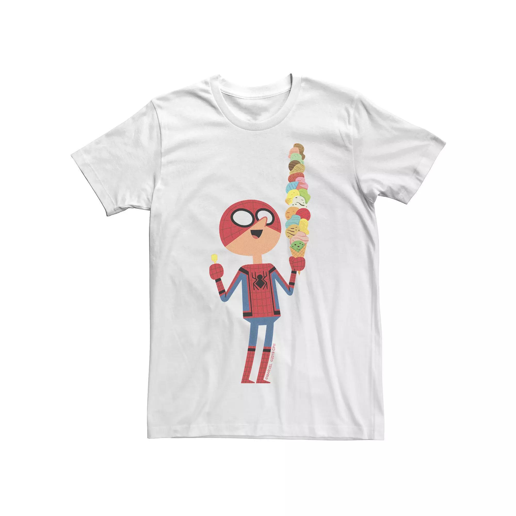 Men's Marvel Spider-Man Far From Home Happy Ice Cream Cone Graphic Tee,  Product Image