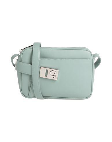 FERRAGAMO Woman Cross-body Bag Sage Green Size - Leather Product Image