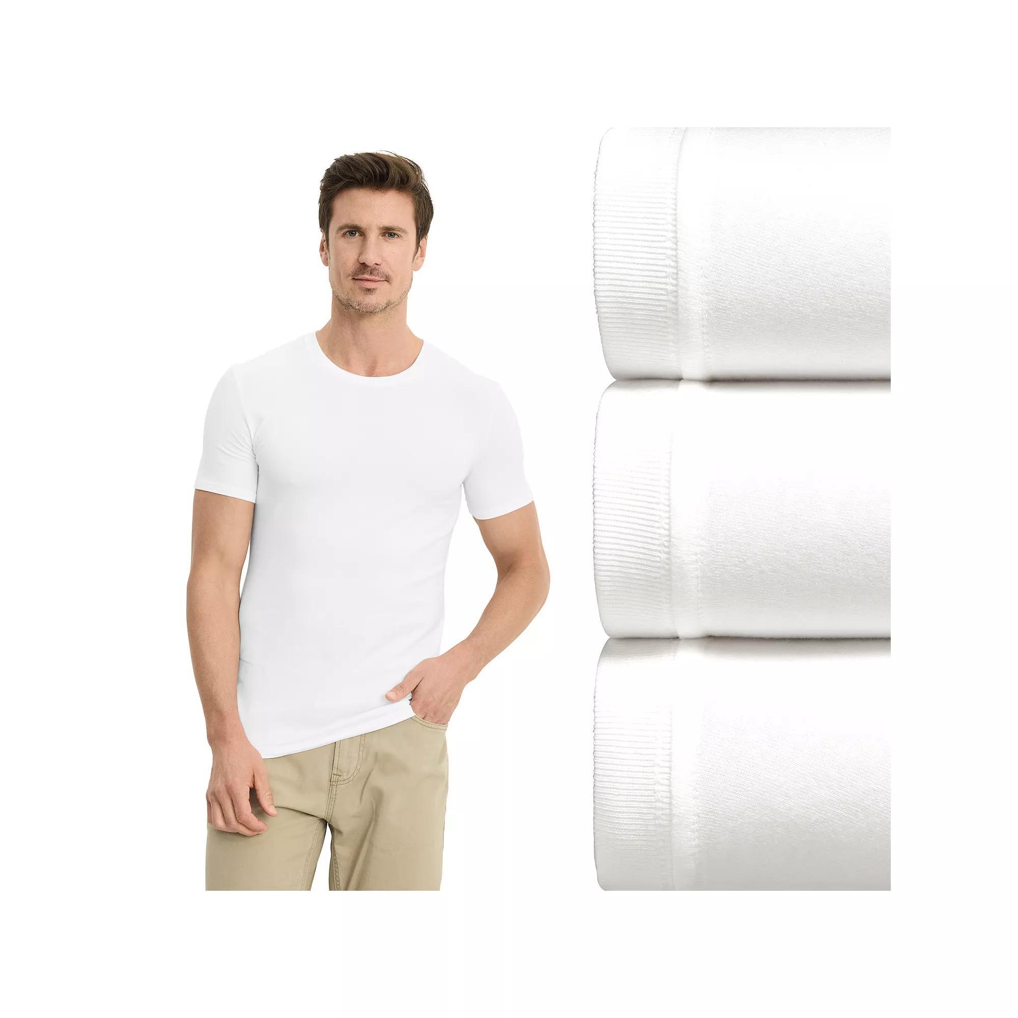 Men's Jockey® 3-Pack Smooth Fit Cotton Stretch Crew Neck Undershirt,  Product Image