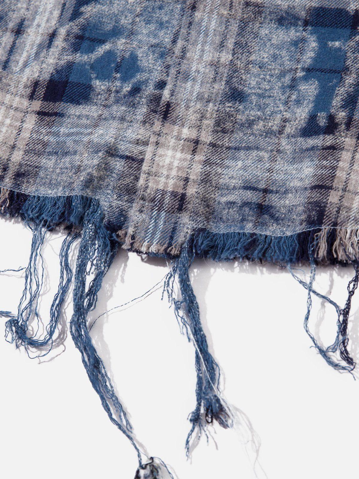 Aelfric Eden Tie Dye Plaid Shirt Product Image