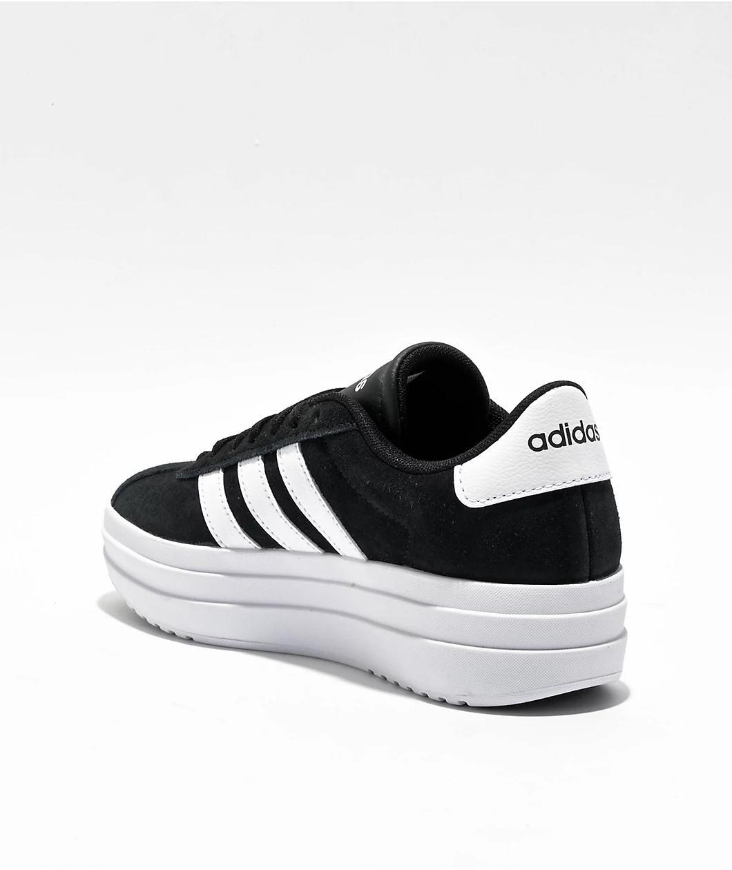 adidas VL Court Bold Black & White Platform Shoes Product Image