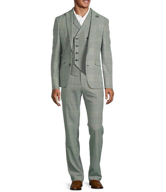 Murano Shape of Water Collection Slim Fit Glen Plaid Suit Separates Jacket Product Image