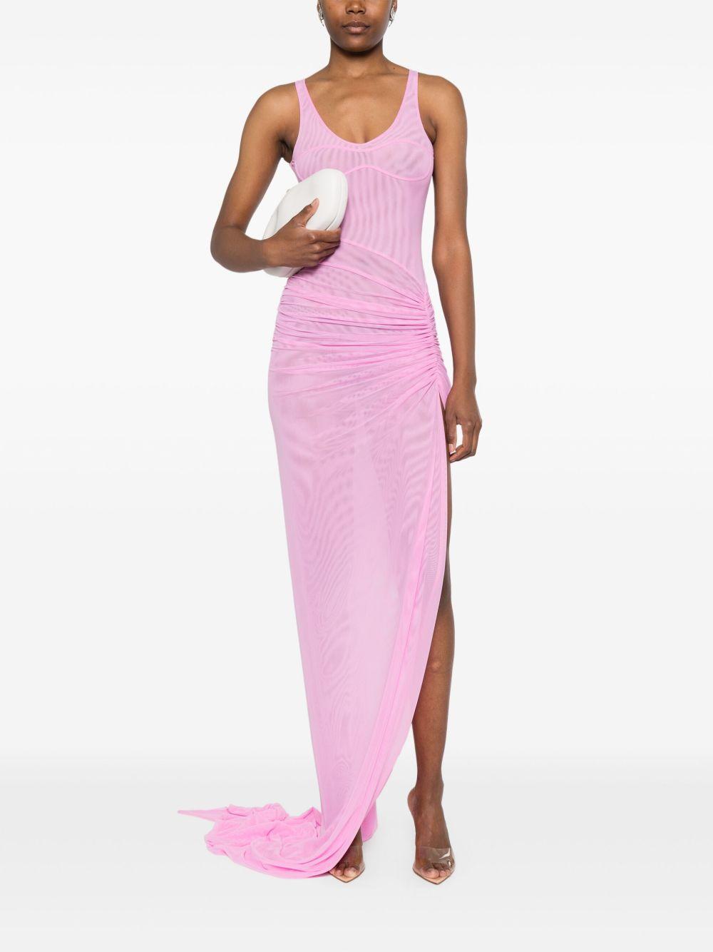 Ruched Mesh gown Product Image