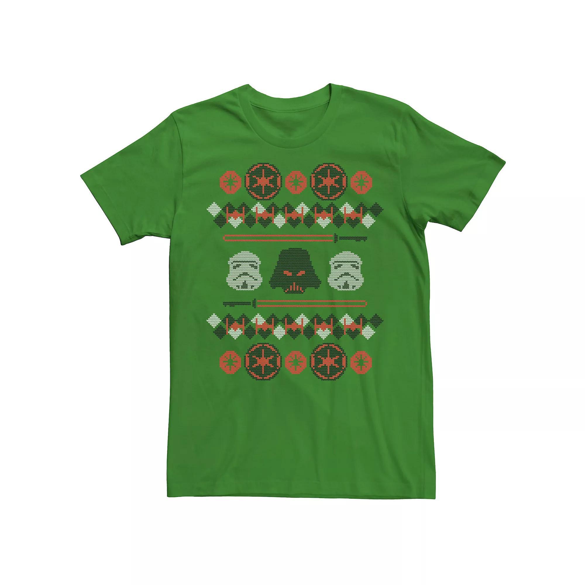 Men's Star Wars Empire Christmas Sweater Graphic Tee,  Product Image