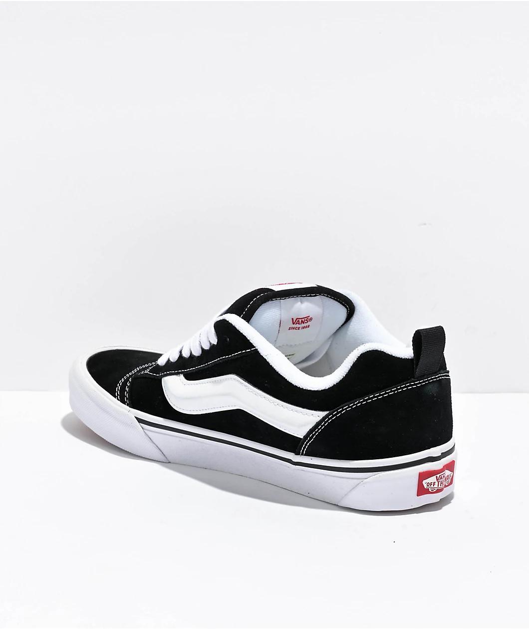 Vans Knu Skool Black & White Skate Shoes Product Image