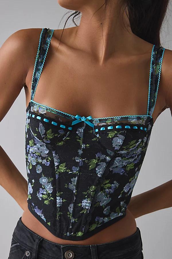 Out From Under Petunia Fields Ribbon Trim Lace Corset Top Womens at Urban Outfitters Product Image