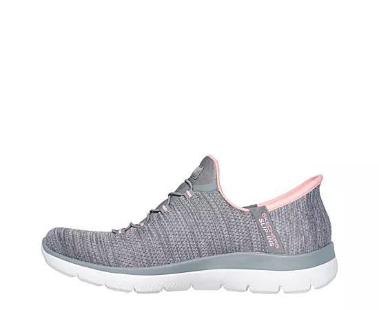 Skechers Hands Free Slip-ins® Summits Everyday Set Women's Sneakers, Size: 8 Wide, Gray Pink Product Image