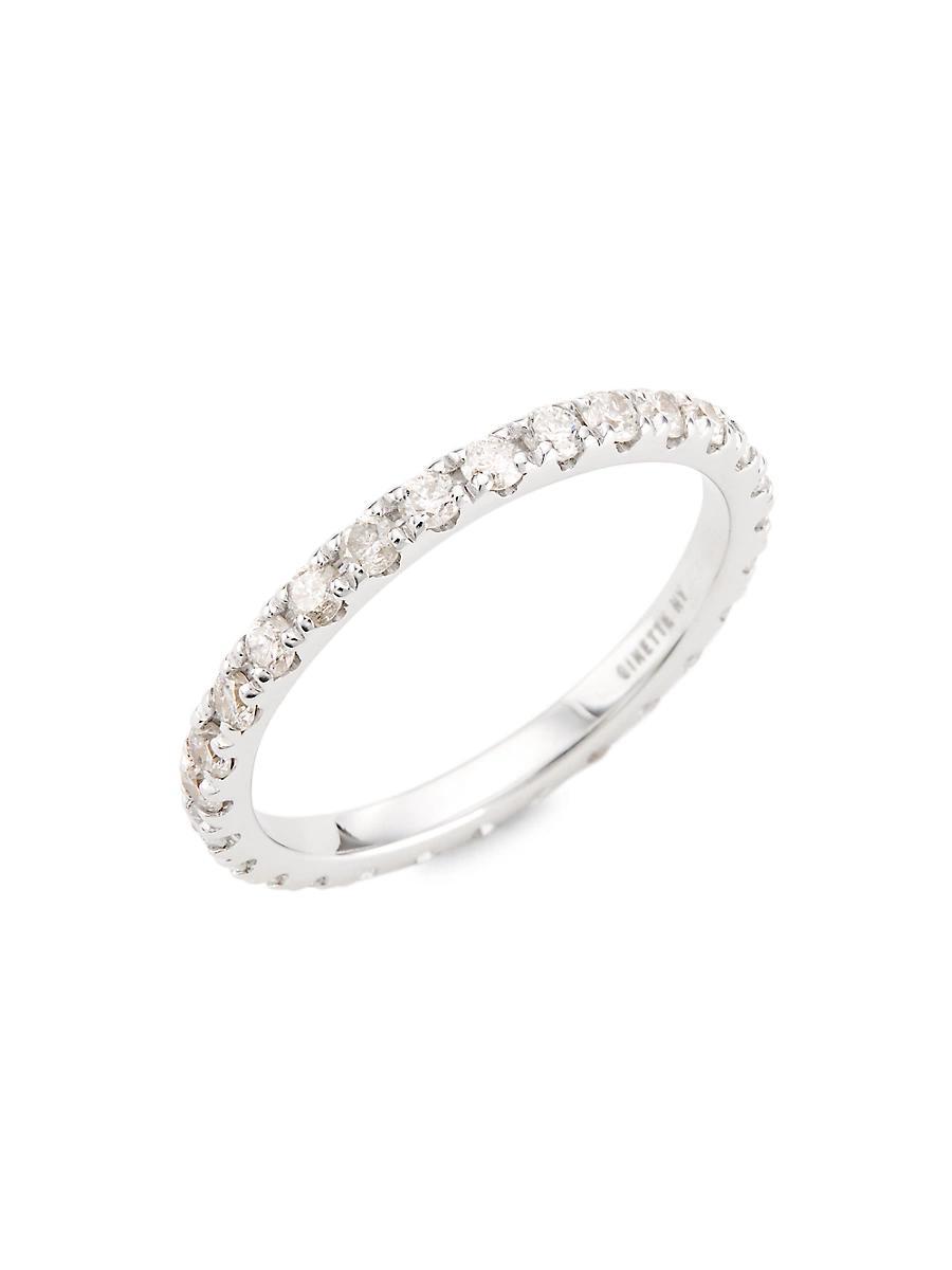 Womens Be Mine 18K White Gold & Diamond Large Eternity Band Product Image