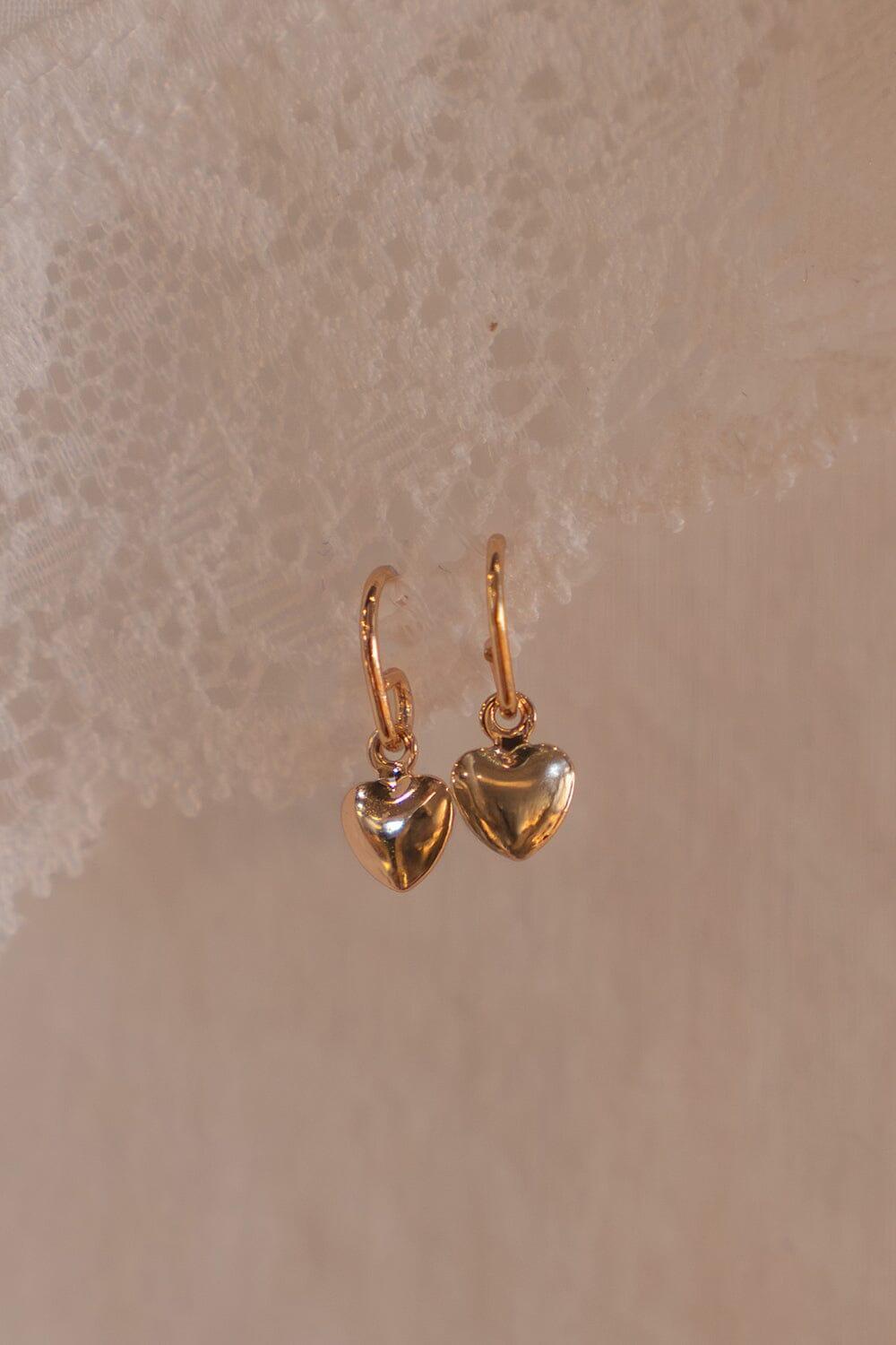 Heart Charm Earrings Product Image
