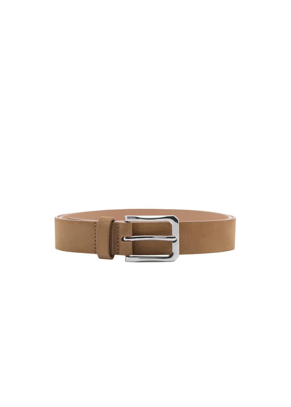 Suede leather belt - Men | MANGO USA Product Image