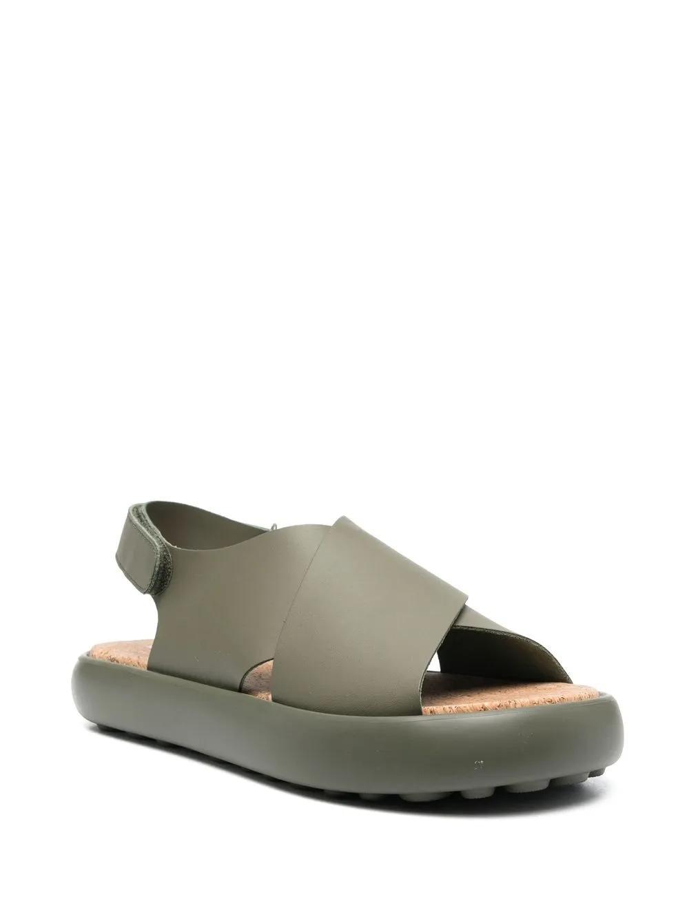 CAMPER Cross-strap Chunky Sole Sandals In Green Product Image