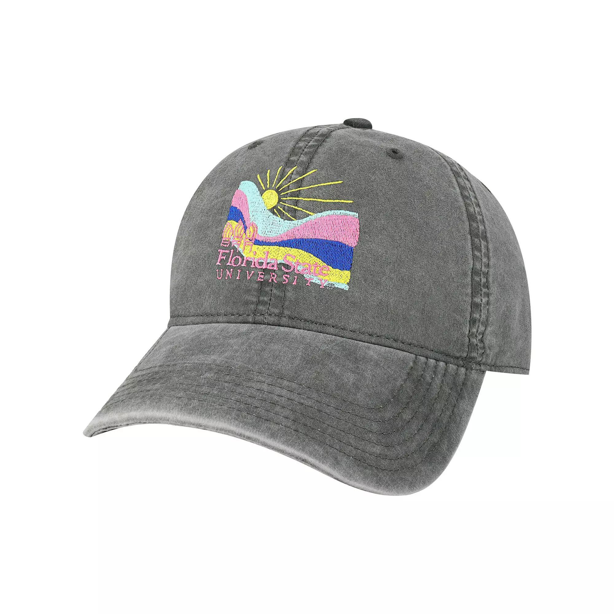 Men's League Collegiate Wear Gray Florida State Seminoles Beach Club Rays Relaxed Twill Adjustable Hat, Grey Product Image