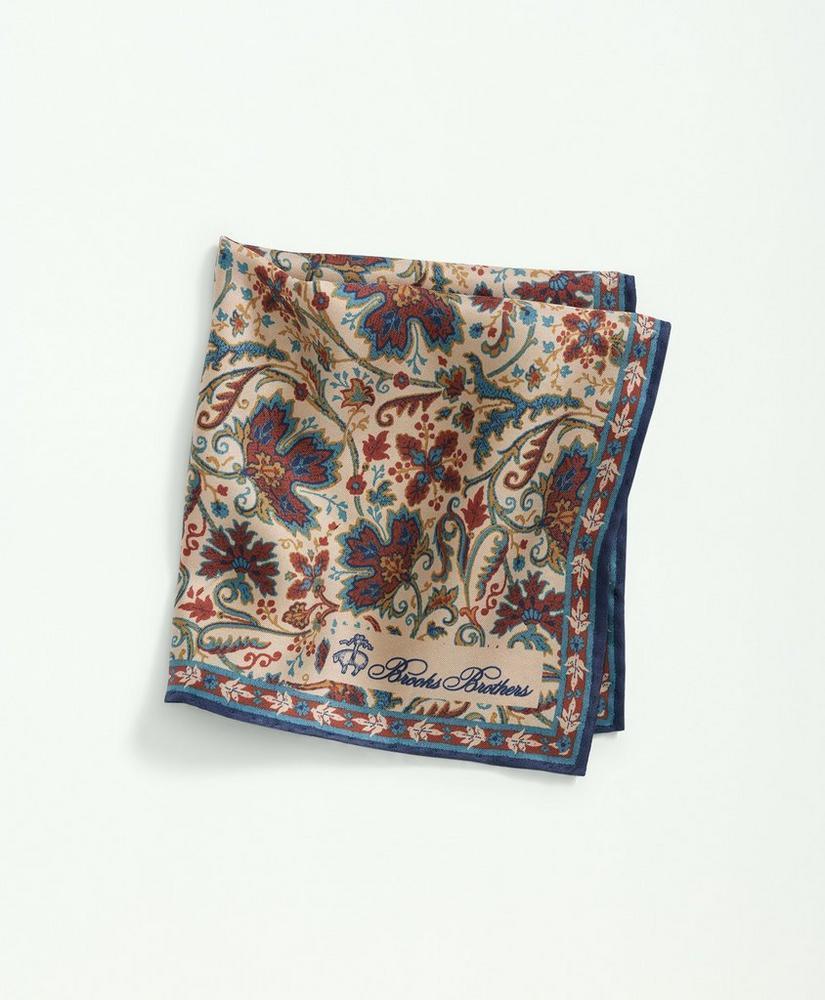 Silk Paisley Leaf Pocket Square Product Image