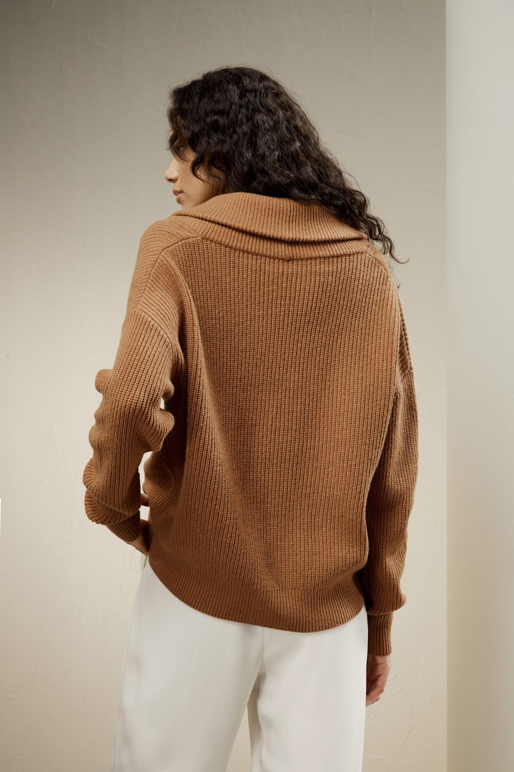 Wool-Cashmere Blend Shawl Collar Cardigan Product Image