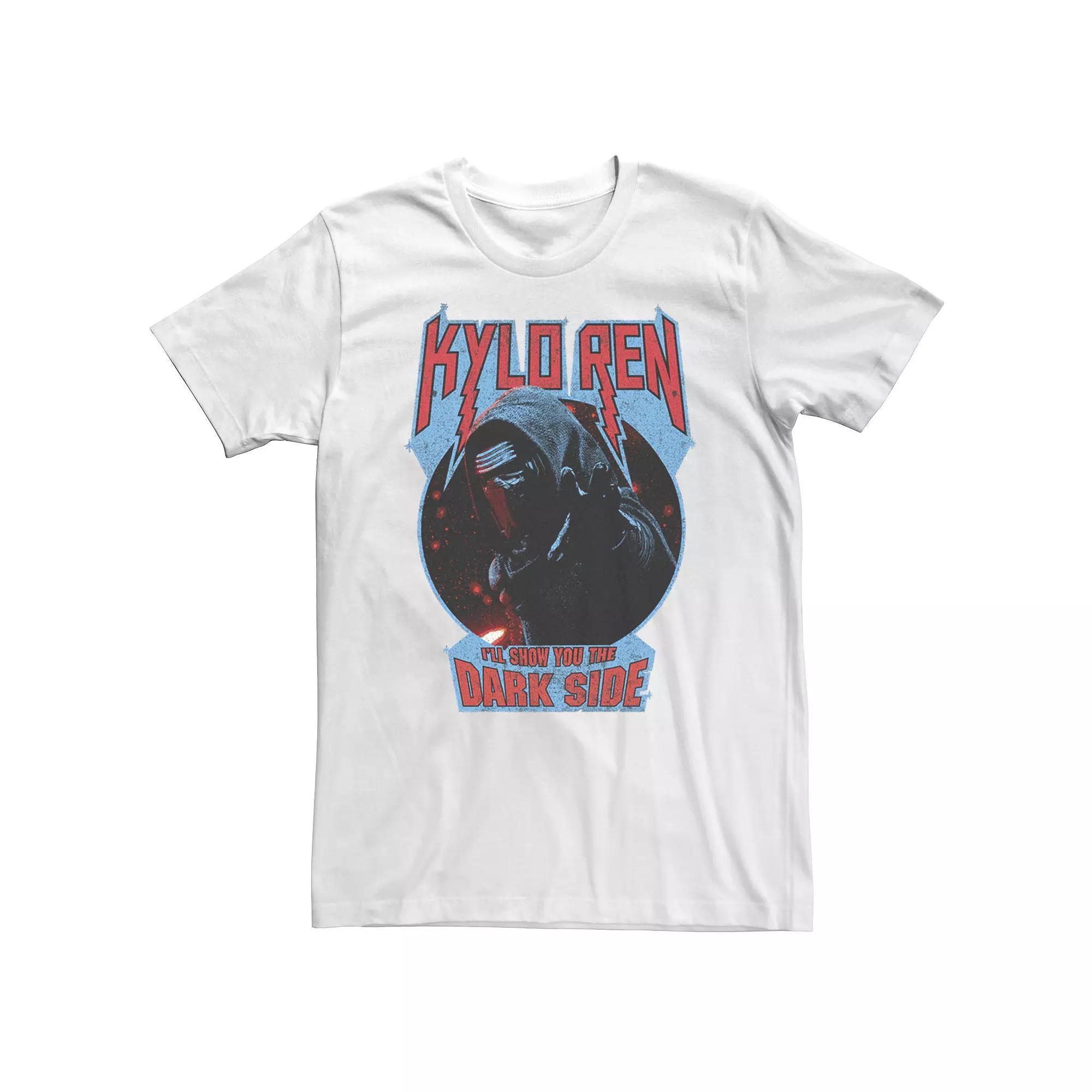 Big & Tall Star Wars The Force Awakens Kylo Ren Show You The Dark Side Tee, Men's, Size: 4XL, White Product Image