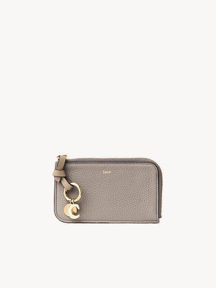 Alphabet wallet in grained leather Product Image
