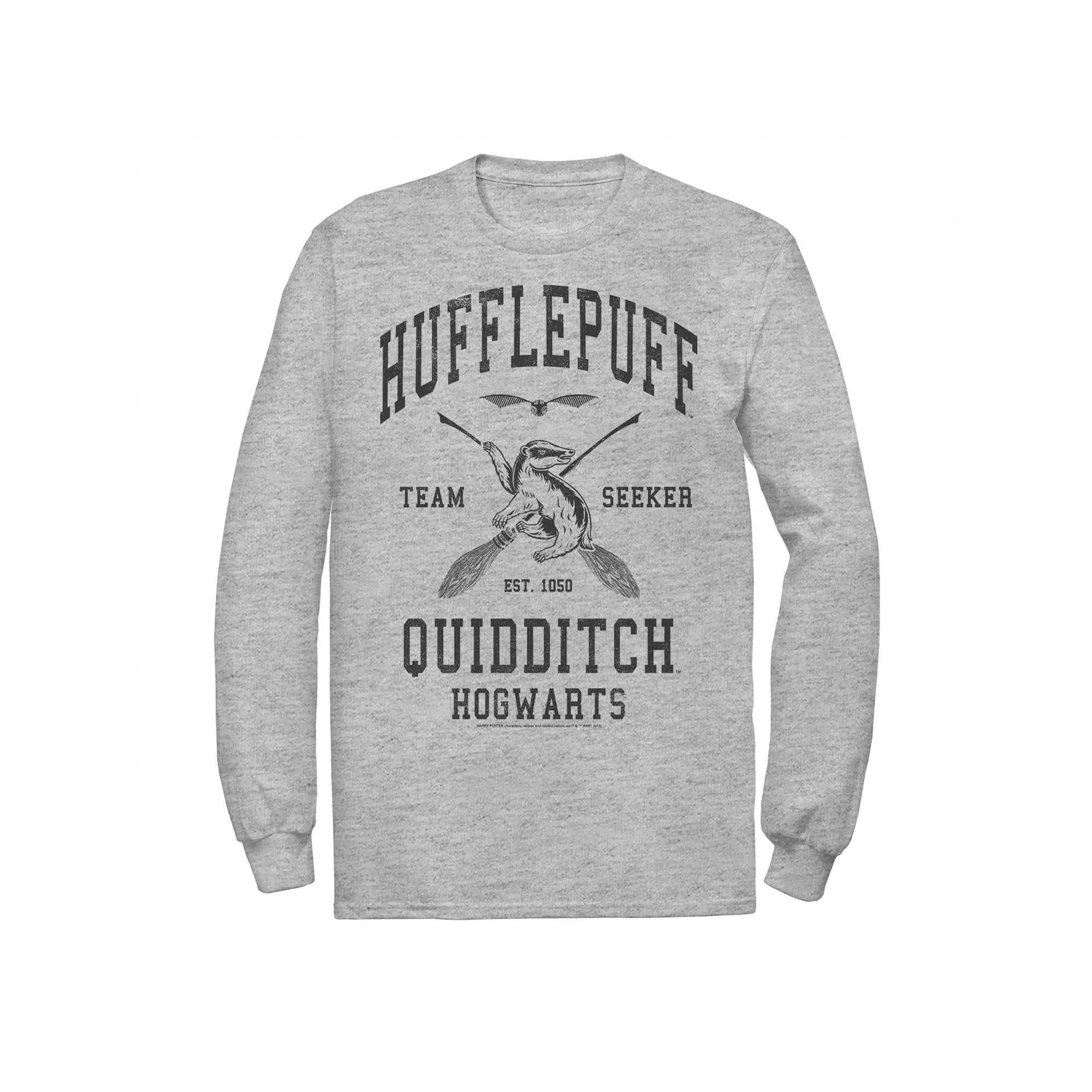 Men's Hallows 2 Hufflepuff Quidditch Tee, Size: XL, Athletic Grey Product Image