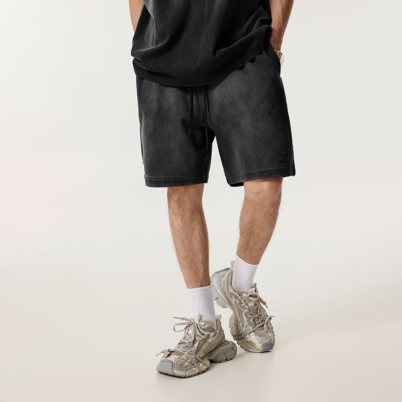 Vintage Washed Ripped Shorts Product Image