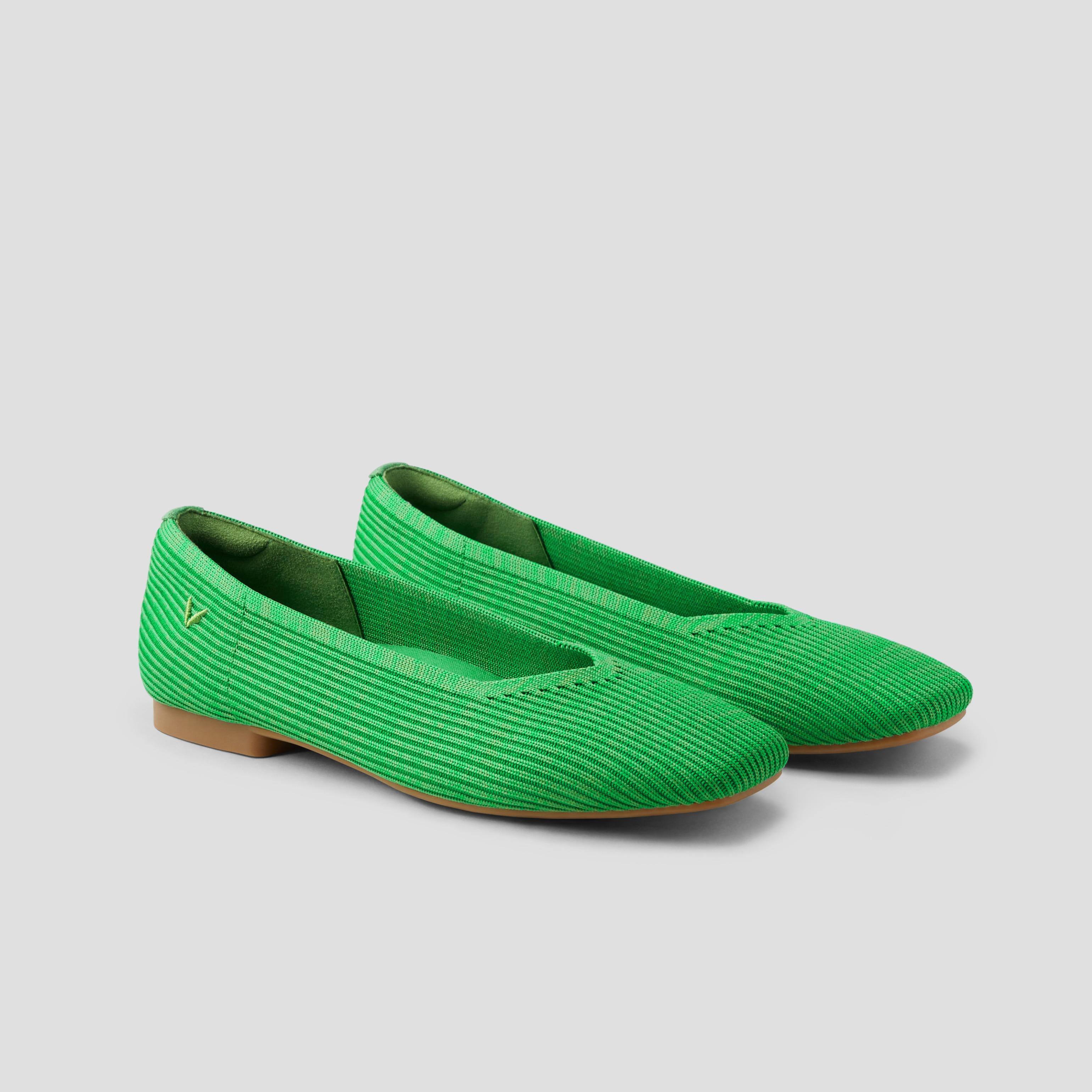 Square-Toe V-Cut Flats (Margot 2.0) Product Image