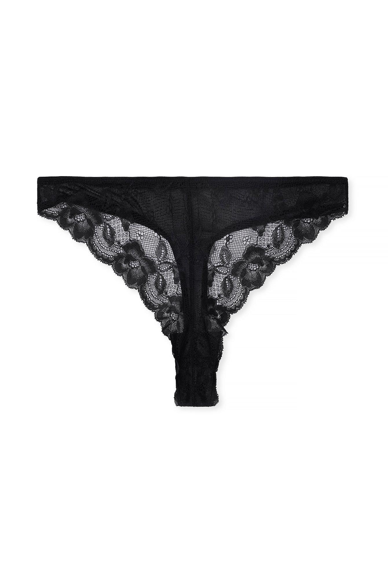 Flower Detail Lace Thong Product Image