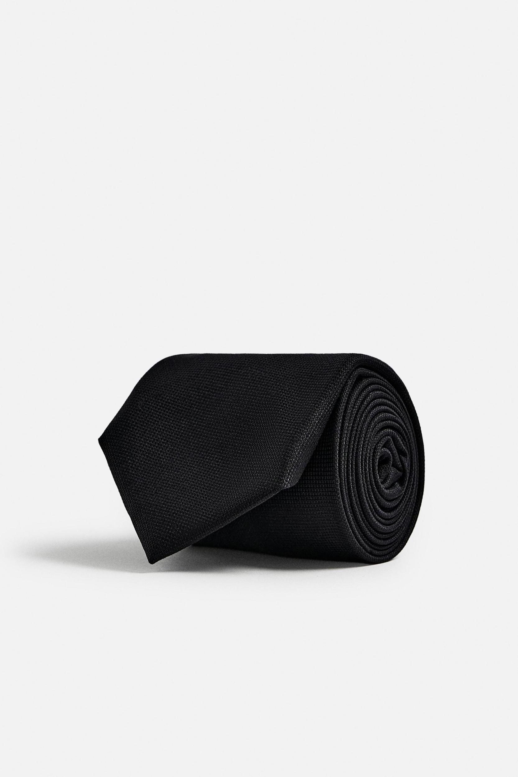 100% WOOL TEXTURED TIE Product Image