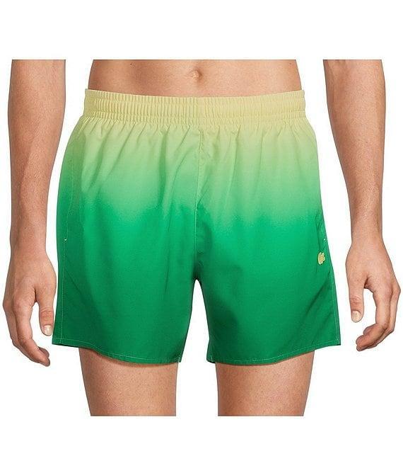 Lacoste Ombre Print 6#double; Inseam Swim Trunks Product Image
