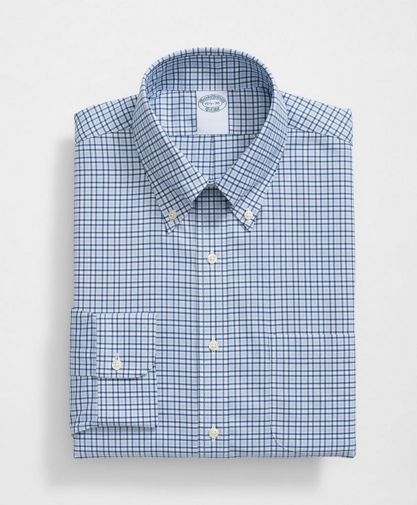 Stretch Supima® Cotton Non-Iron Twill Polo Button Down Collar, Bold Check Dress Shirt Product Image