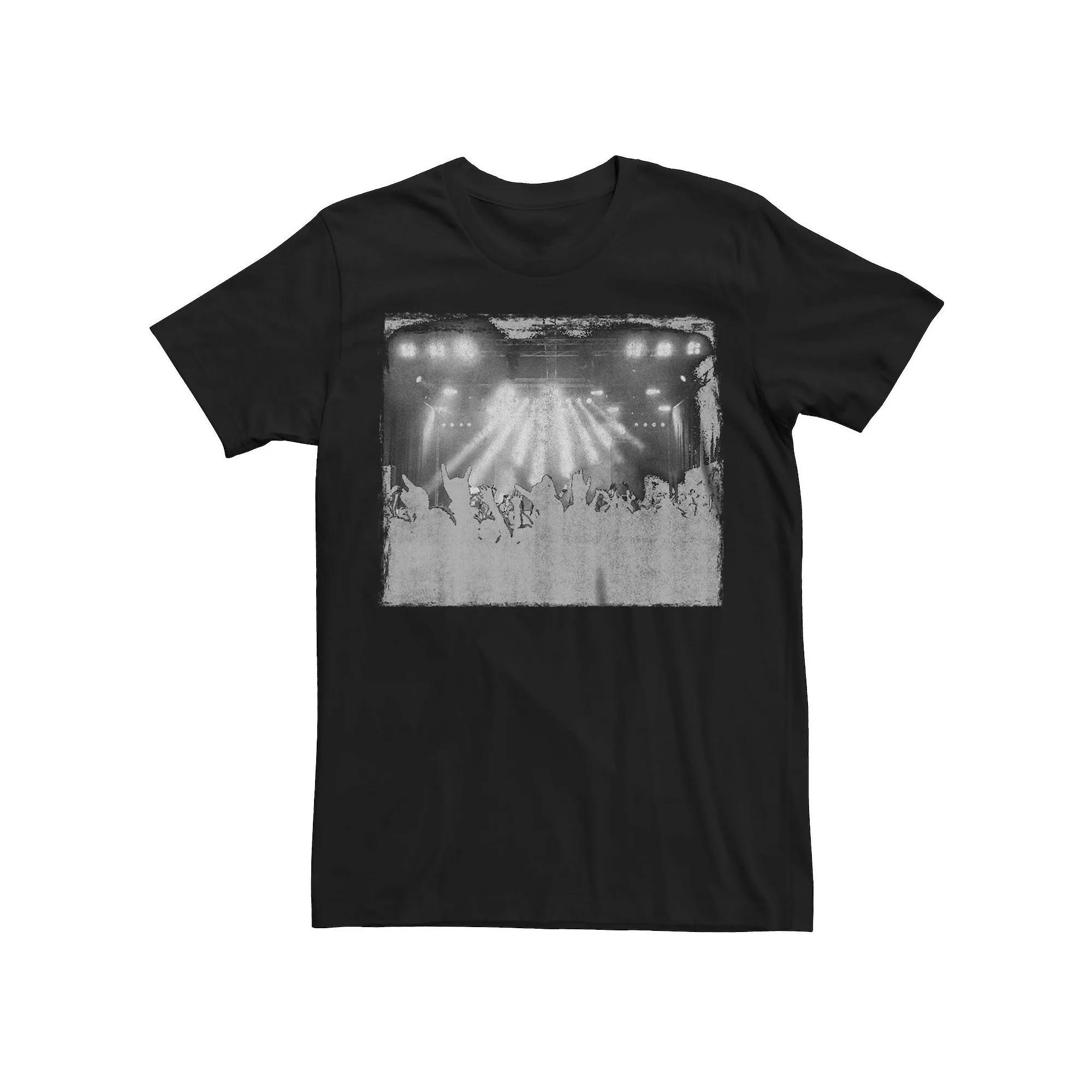 Men's Music Concert Lights Graphic Tee, Size: Medium, Black Product Image