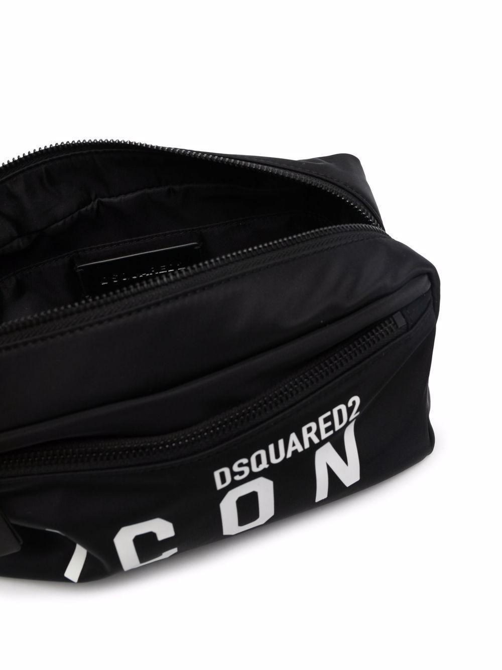 logo-print zipped wash bag  Product Image