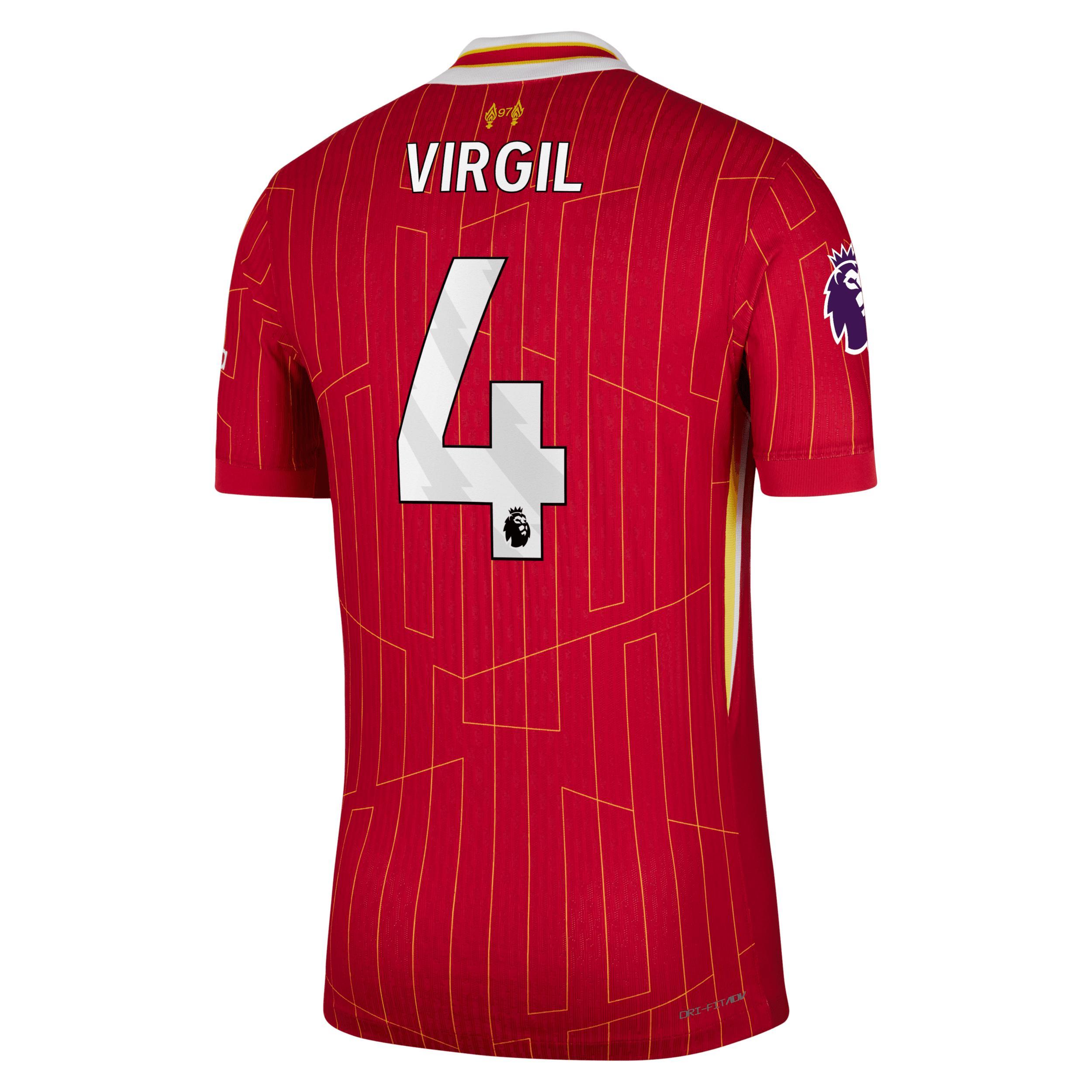 Men's Nike Virgil van Dijk Red Liverpool 2024/25 Home Authentic Player Jersey, Size: Small, Lvp Red Product Image