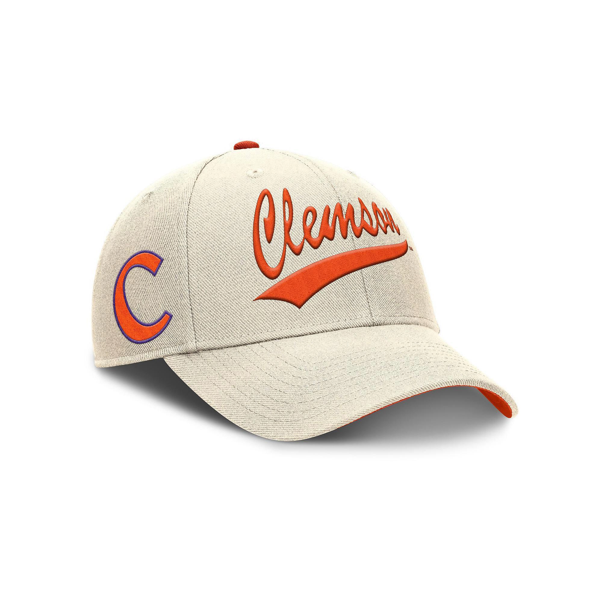 Men's Nike Natural Clemson Tigers Primetime Rise Adjustable Hat, Beige Product Image