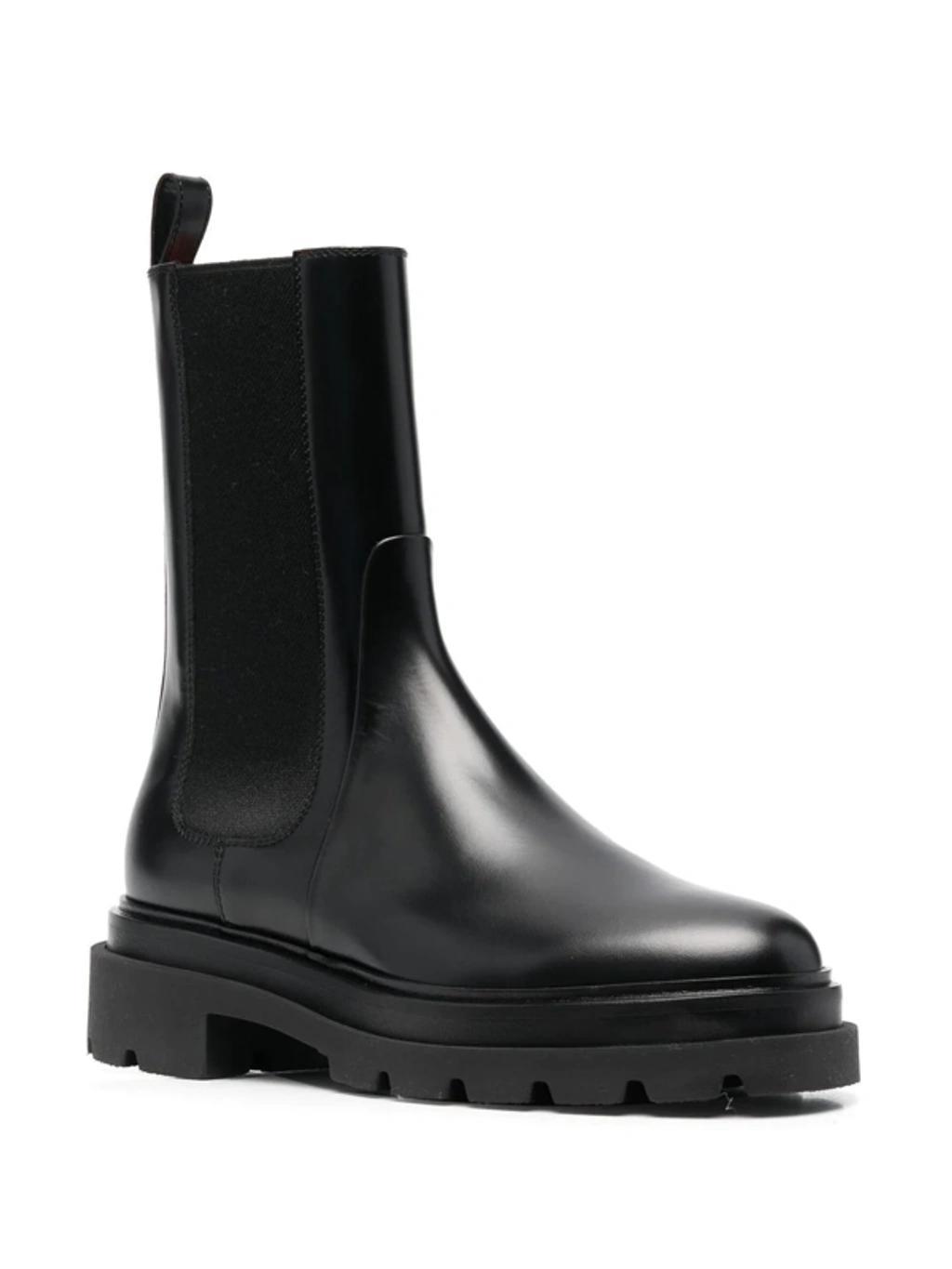 SANTONI Elasticated Side-panel Ankle Boots In Schwarz Product Image