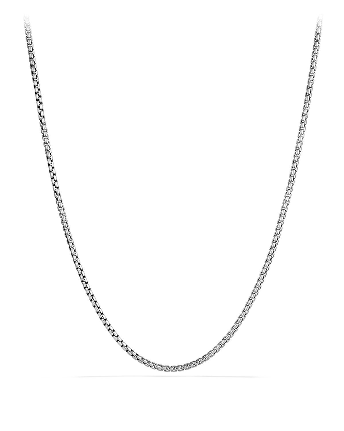 Womens Box Chain Necklace In Sterling Silver Product Image