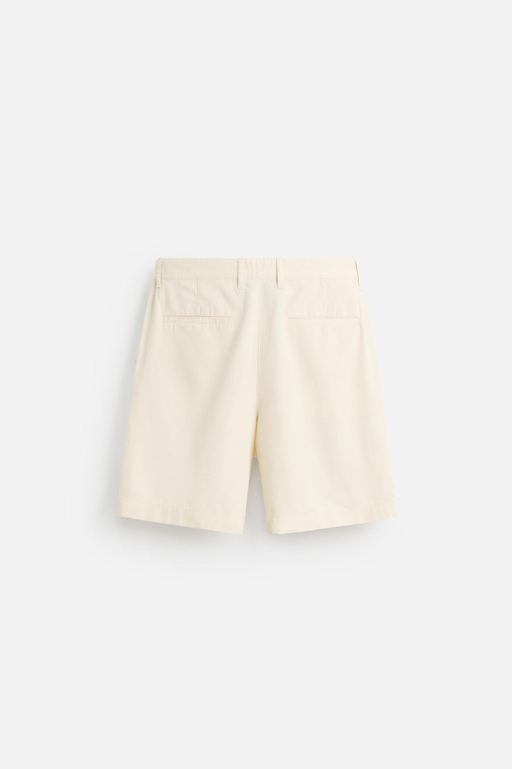 PLEATED REGULAR FIT BERMUDA SHORTS Product Image
