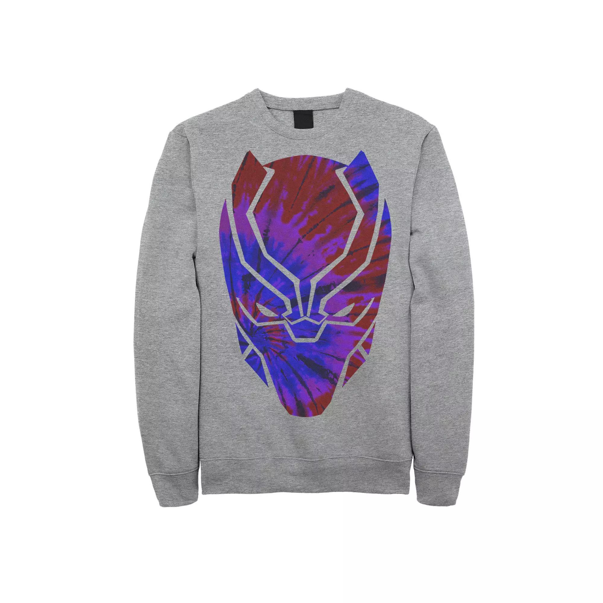 Men's Marvel Black Panther Colorful Fill Fleece, Size: Large, Athletic Grey Product Image