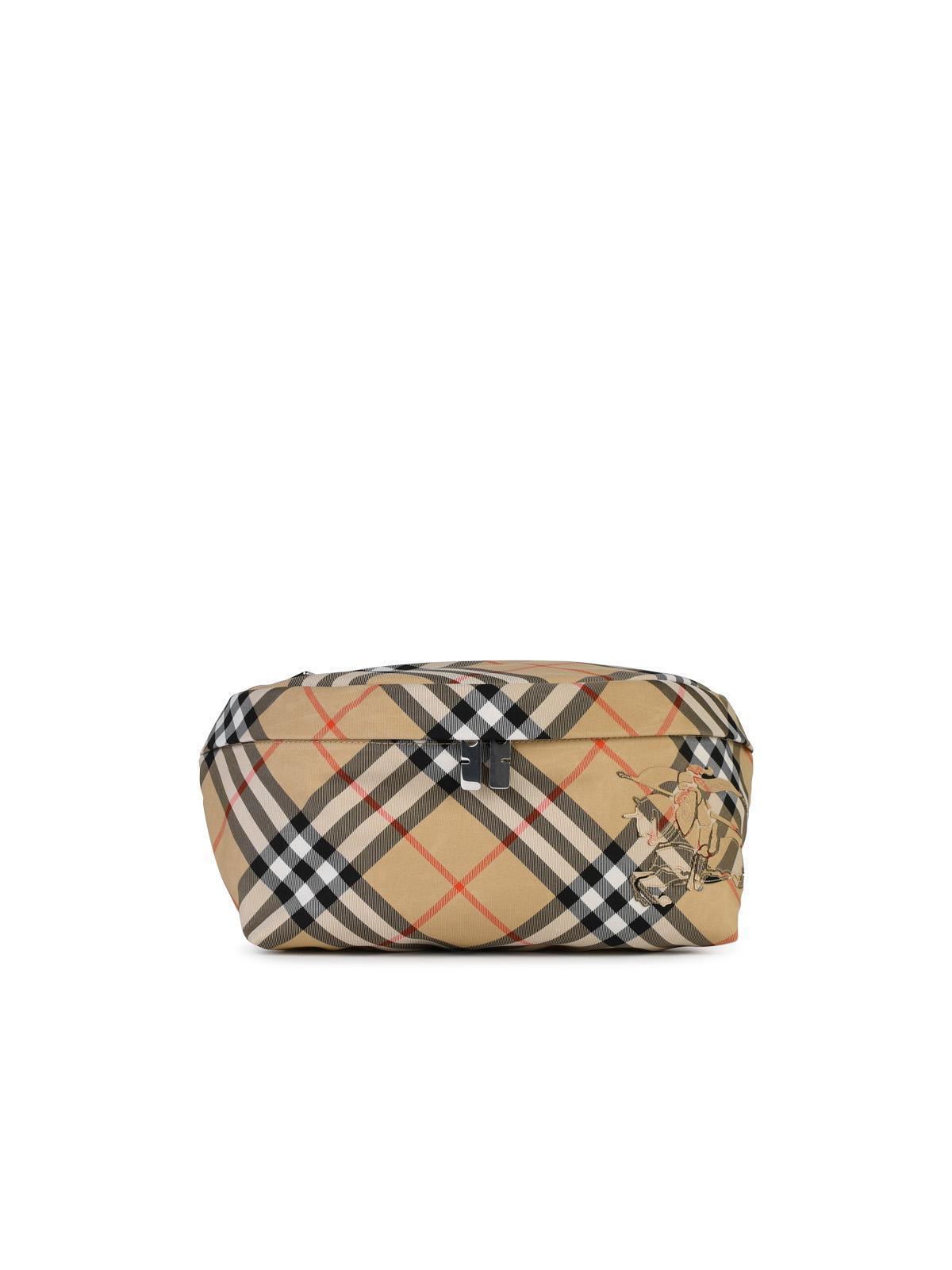 BURBERRY Check Beige Polyester Fanny Pack Product Image