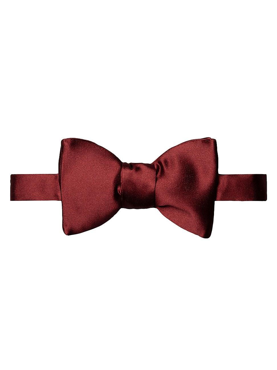 Black Silk Satin Ready-Tied Bow Tie Product Image