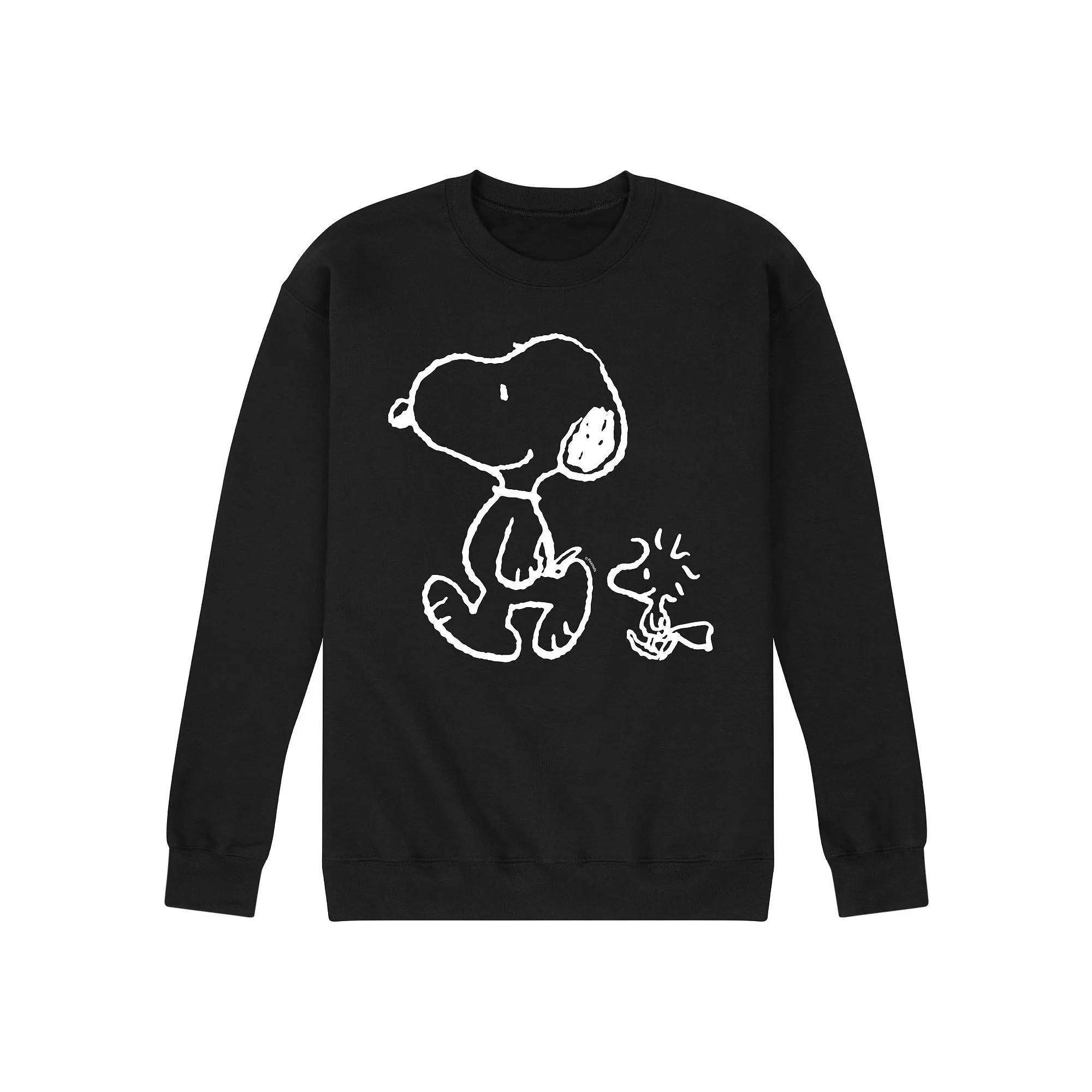 Men's Peanuts Snoopy Woodstock Fleece Sweatshirt,  Product Image