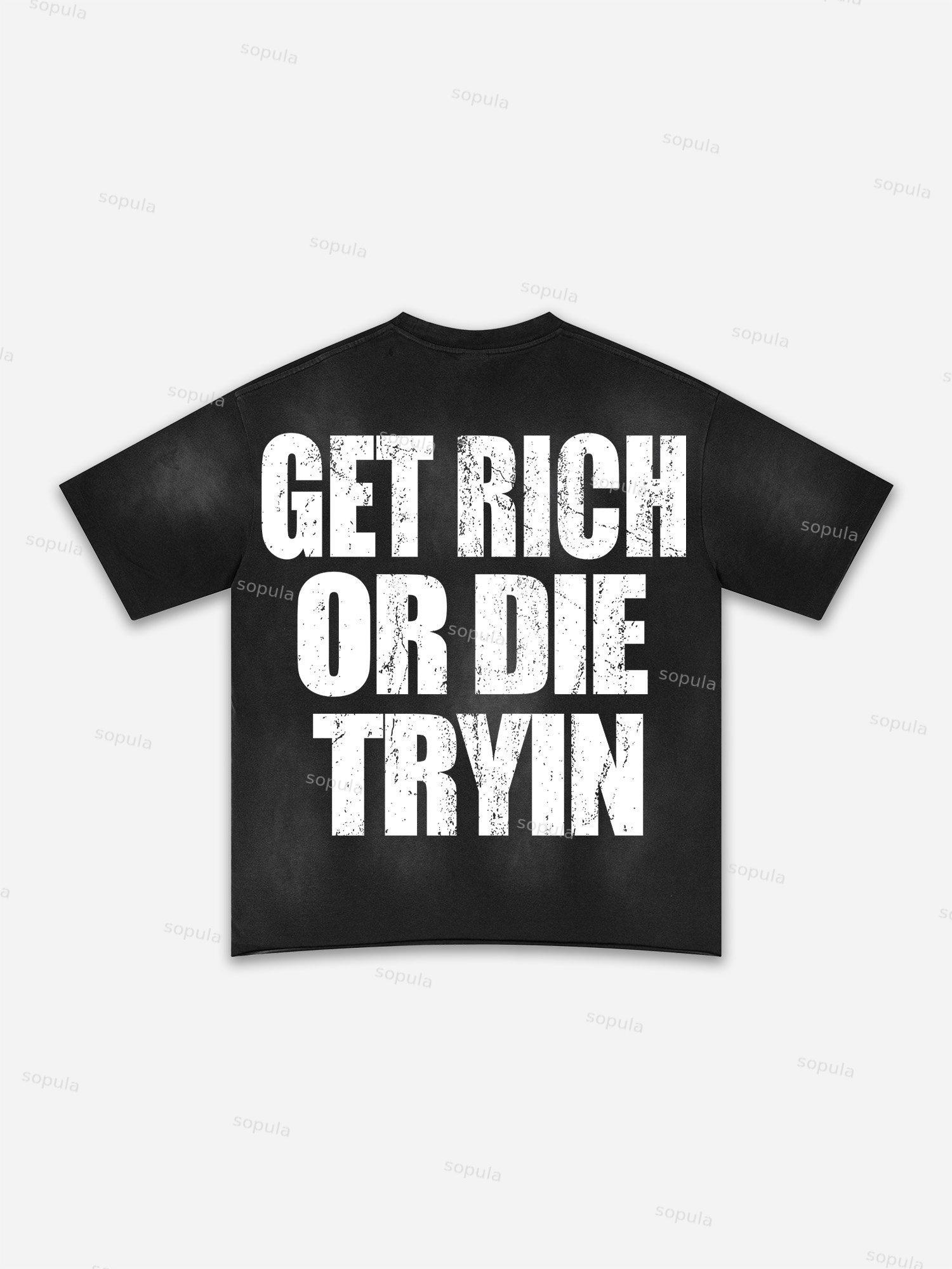 Street Goals Lip Braces Make Vintage Printed Graphic Washed T-shirt Product Image