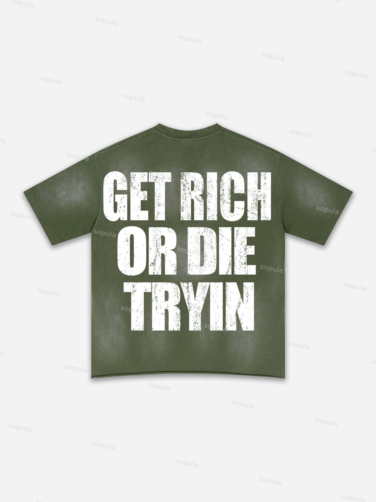 Street Goals Lip Braces Make Vintage Printed Graphic Washed T-shirt Product Image