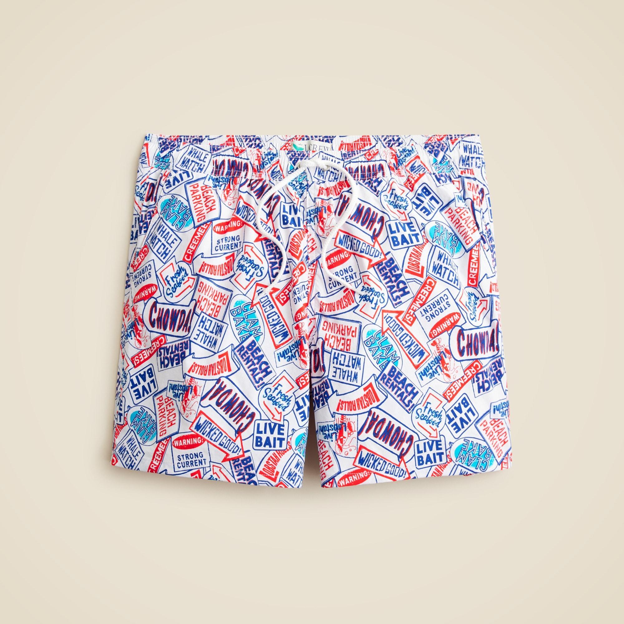 6'' stretch swim trunk in print with ECONYL® nylon Product Image