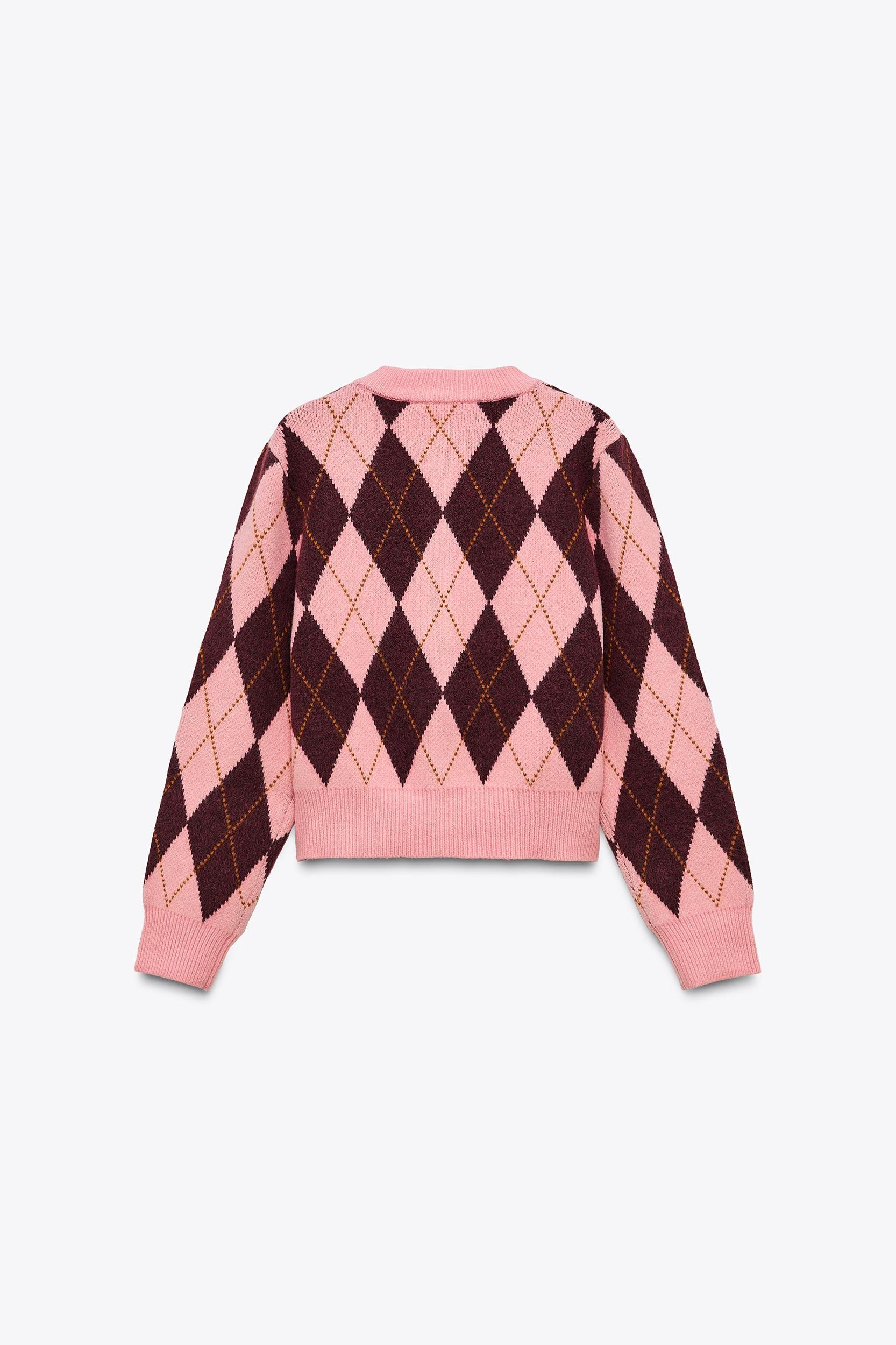 JACQUARD ARGYLE CARDIGAN Product Image