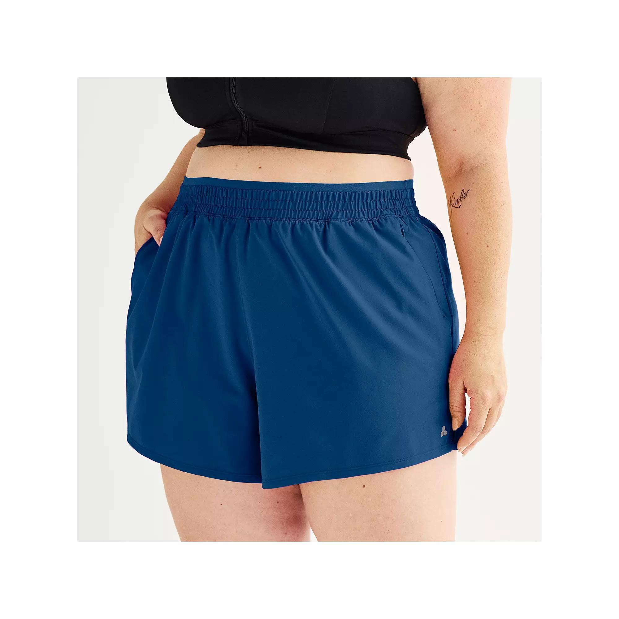 Plus Size Tek Gear® Woven Run Shorts, Women's, Size: 1XL, Blue Crayon Product Image